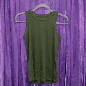 Old nave olive green muscle tee